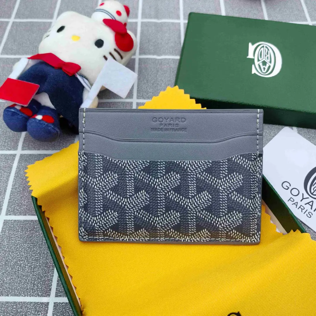 Goyard Card Holder Goyard Men's and Women's Fashion Coin Purse Multi-Functional Card Id Bag Work Clothing Versatile Small Card Holder