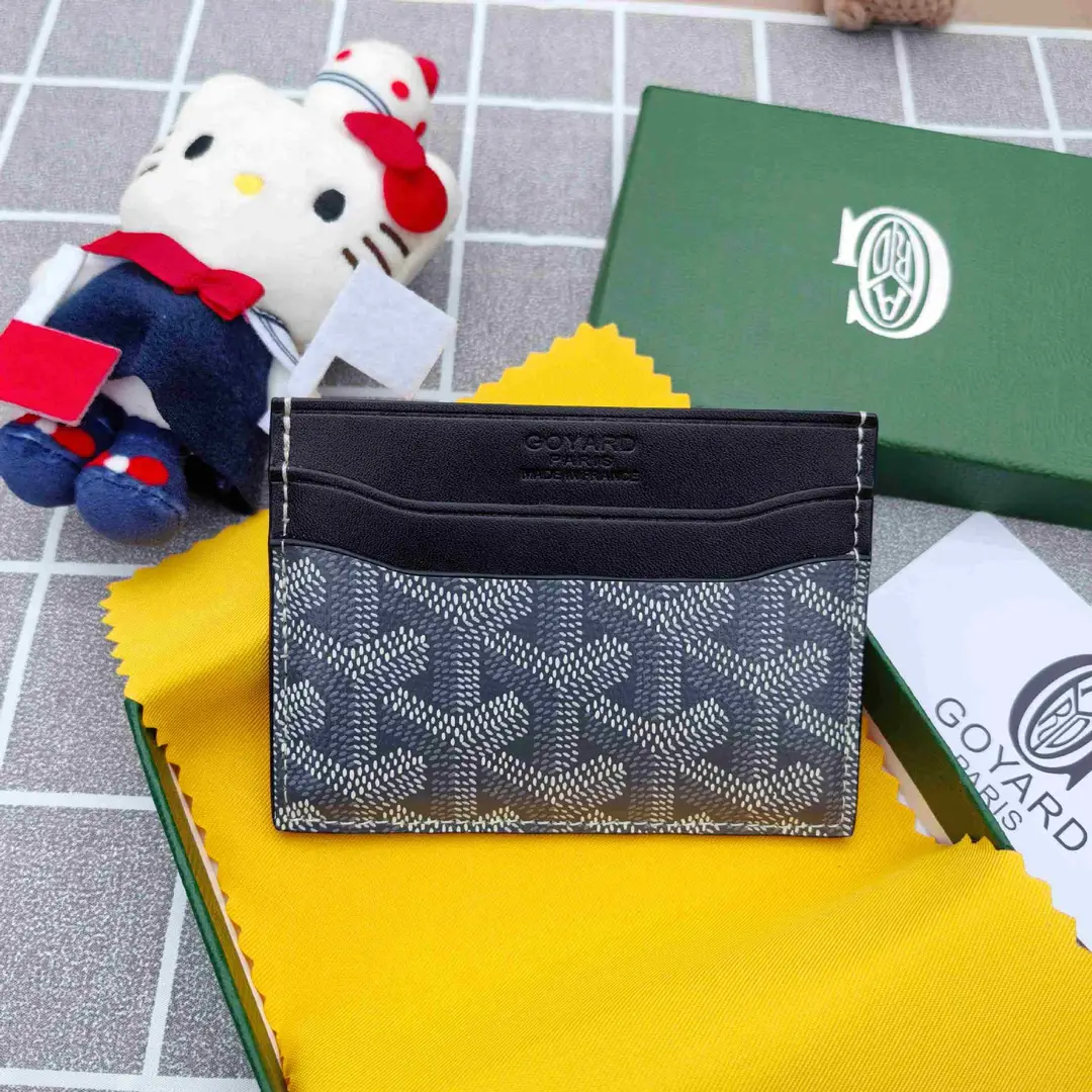 Goyard Card Holder Goyard Men's and Women's Fashion Coin Purse Multi-Functional Card Id Bag Work Clothing Versatile Small Card Holder
