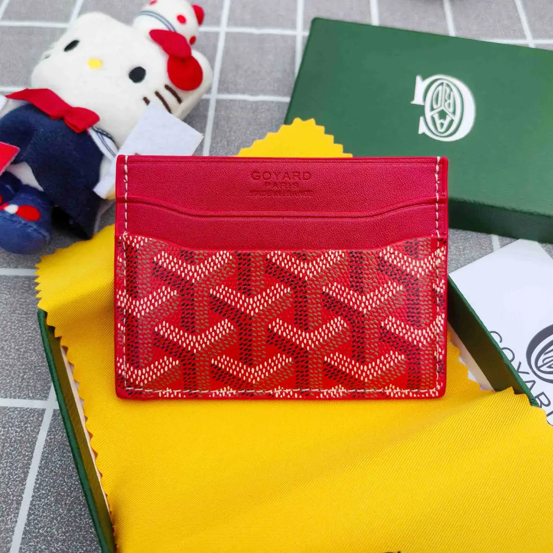 Goyard Card Holder Goyard Men's and Women's Fashion Coin Purse Multi-Functional Card Id Bag Work Clothing Versatile Small Card Holder