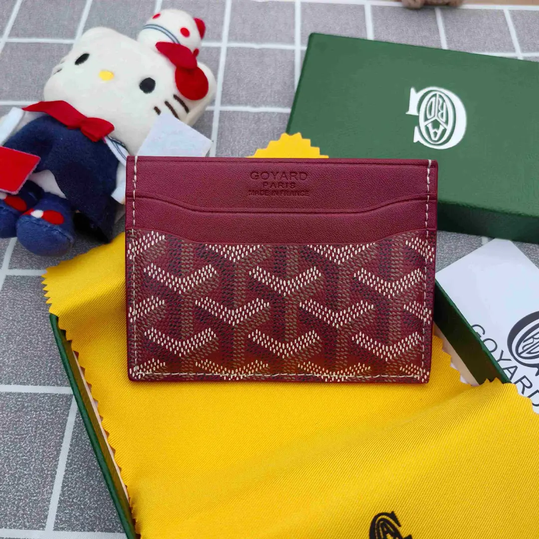 Goyard Card Holder Goyard Men's and Women's Fashion Coin Purse Multi-Functional Card Id Bag Work Clothing Versatile Small Card Holder