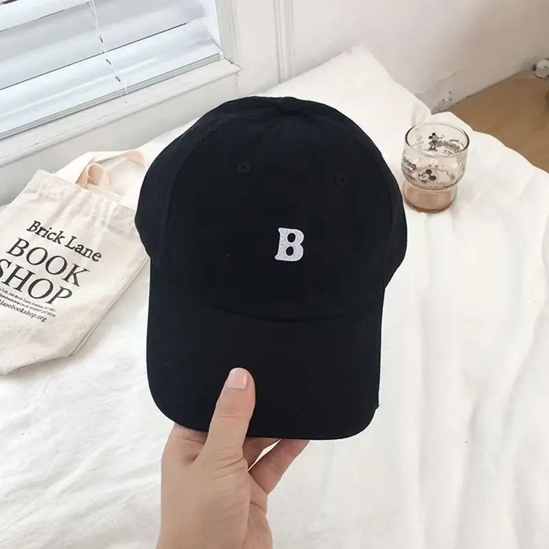 Women Black B Cap Baseball Hat Casual Wear - Image 8