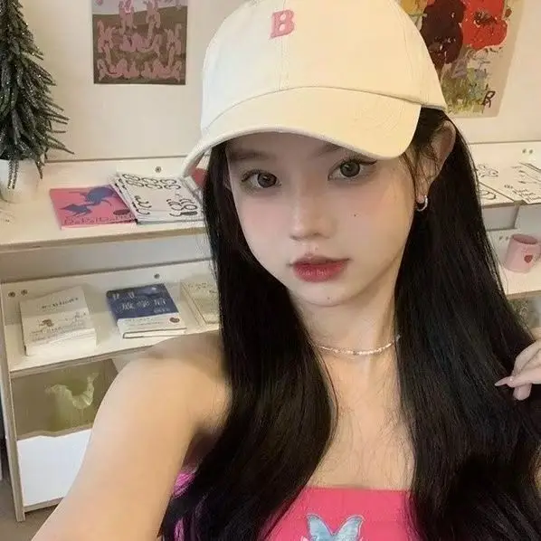 Women Black B Cap Baseball Hat Casual Wear — feature 6