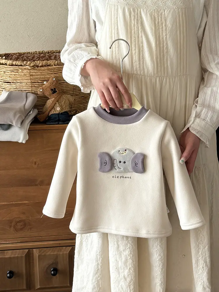 Baby Winter Cartoon Long Sleeve T-Shirt Brown - Image 6