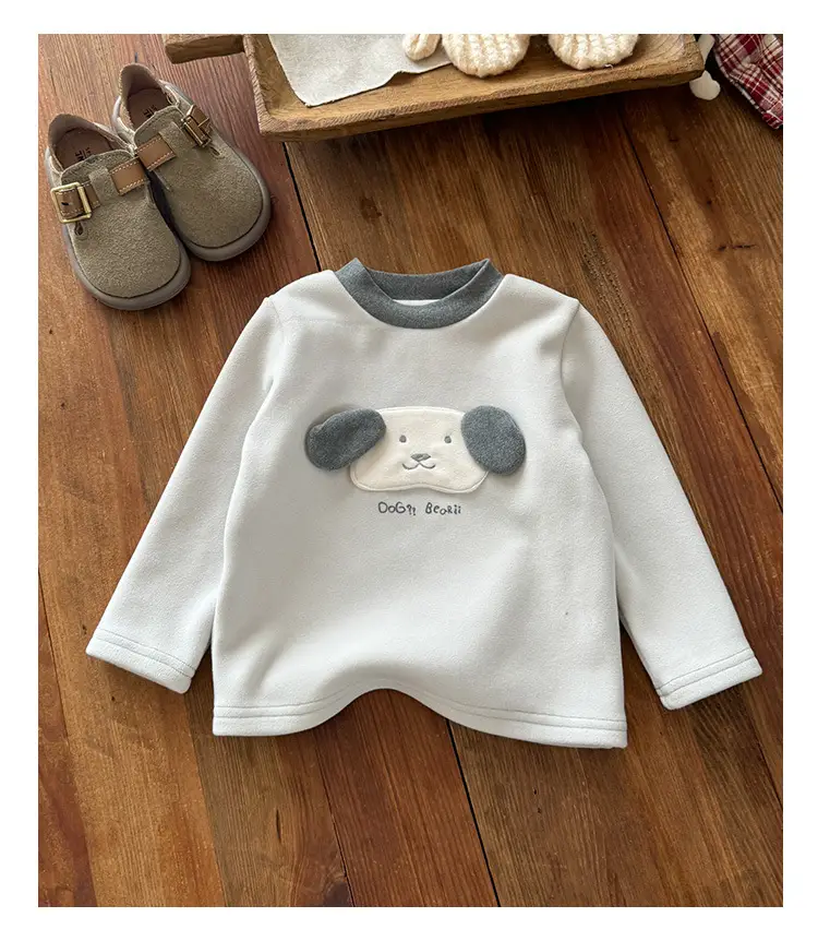 Baby Winter Cartoon Long Sleeve T-Shirt Brown — feature 12