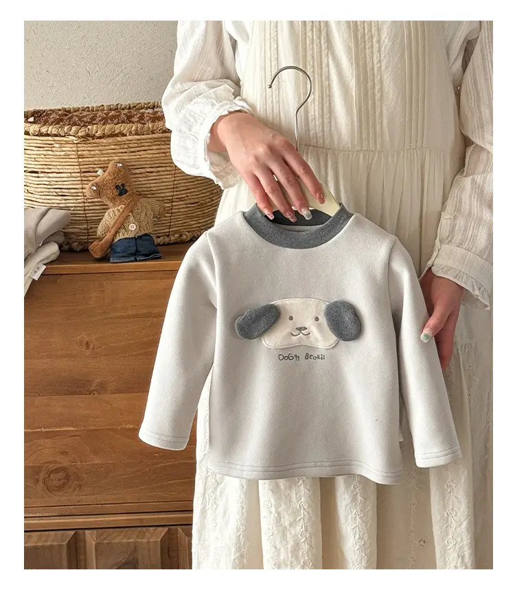 Baby Winter Cartoon Long Sleeve T-Shirt Brown — feature 16