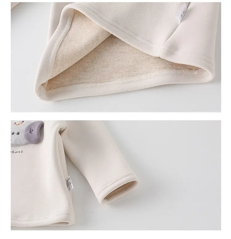 Baby Winter Cartoon Long Sleeve T-Shirt Brown — feature 9