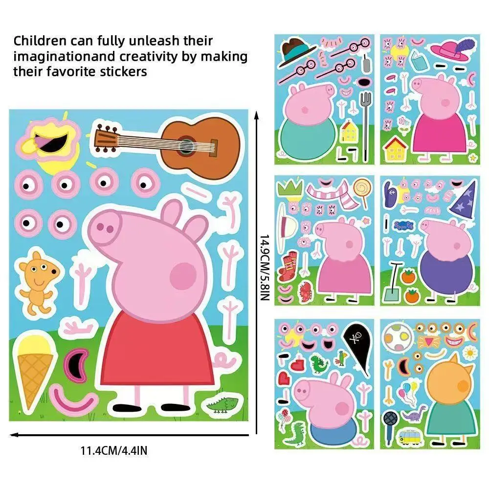 Rhythm Box Collection DIY Character Dress-Up Stickers for Kidsren over 3 Years Old Handmade Educational Face-Changing Toy Stickers
