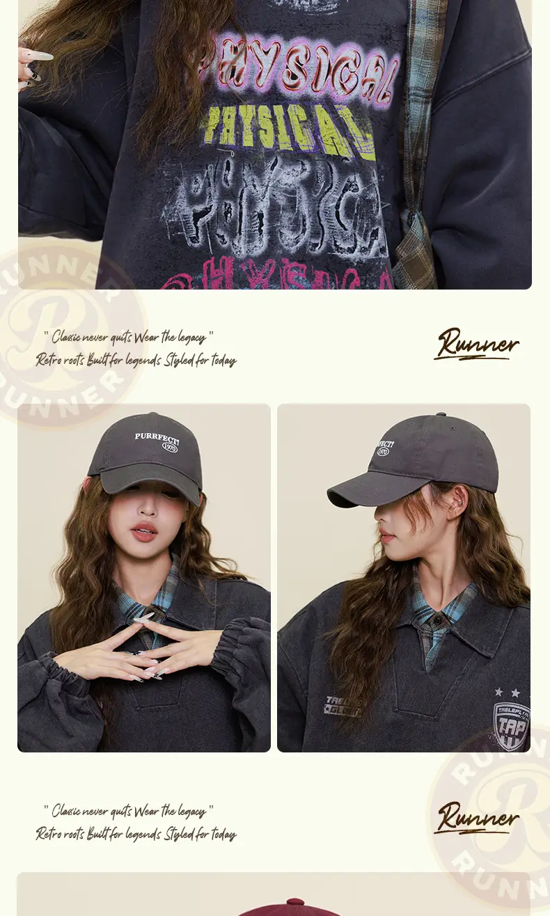 Black 1970 Embroidered Baseball Cap for Women — feature 15