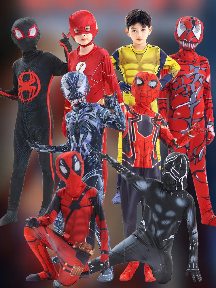 Spider-Man Bodysuit Hero Expedition Adult Cosplay Costume Halloween Children's Miles One-Piece Clothes