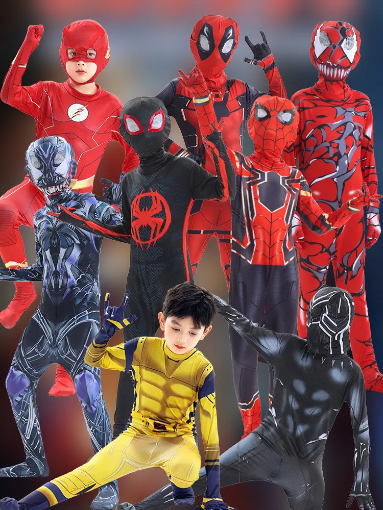 Spider-Man Bodysuit Hero Expedition Adult Cosplay Costume Halloween Children's Miles One-Piece Clothes