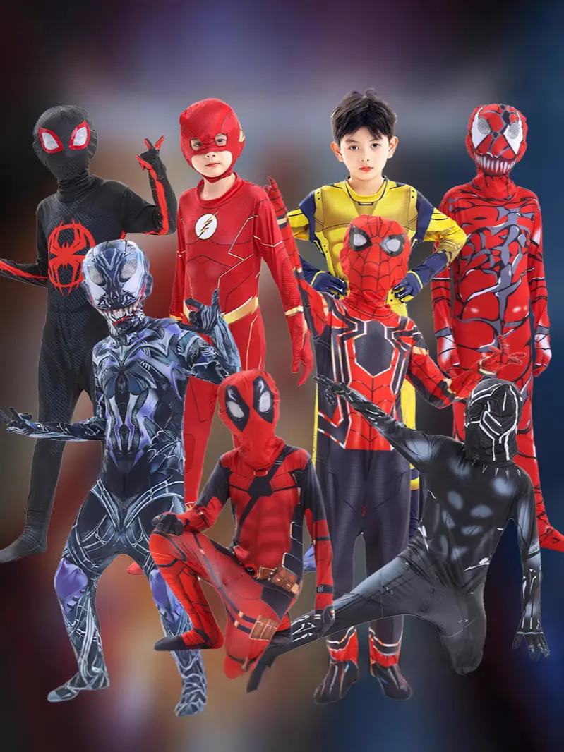 Spider-Man Bodysuit Hero Expedition Adult Cosplay Costume Halloween Children's Miles One-Piece Clothes