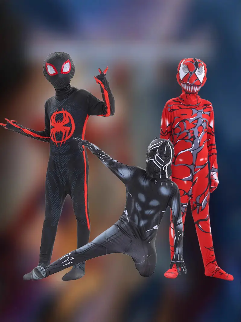 Spider-Man Bodysuit Hero Expedition Adult Cosplay Costume Halloween Children's Miles One-Piece Clothes