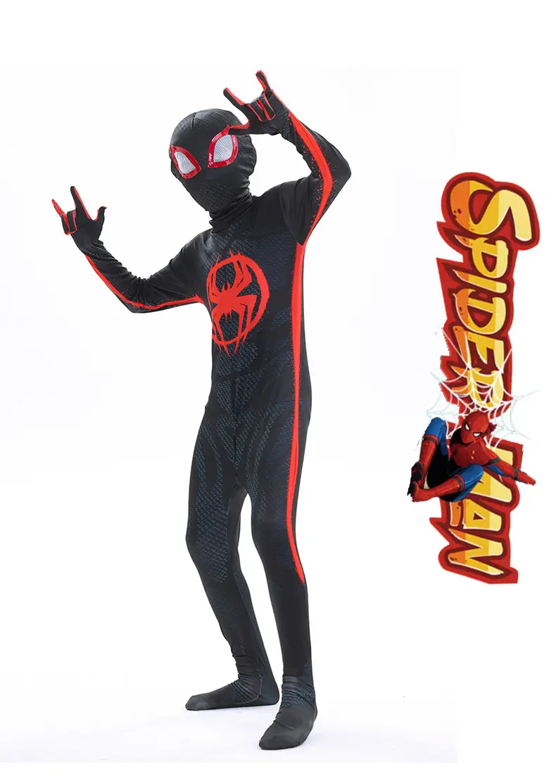 Spider-Man Bodysuit Hero Expedition Adult Cosplay Costume Halloween Children's Miles One-Piece Clothes — feature 5