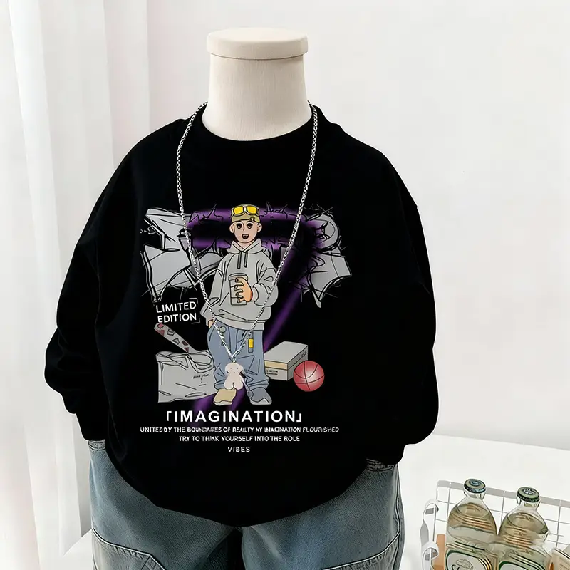 Boys Cotton Long Sleeve T-Shirt White 2025