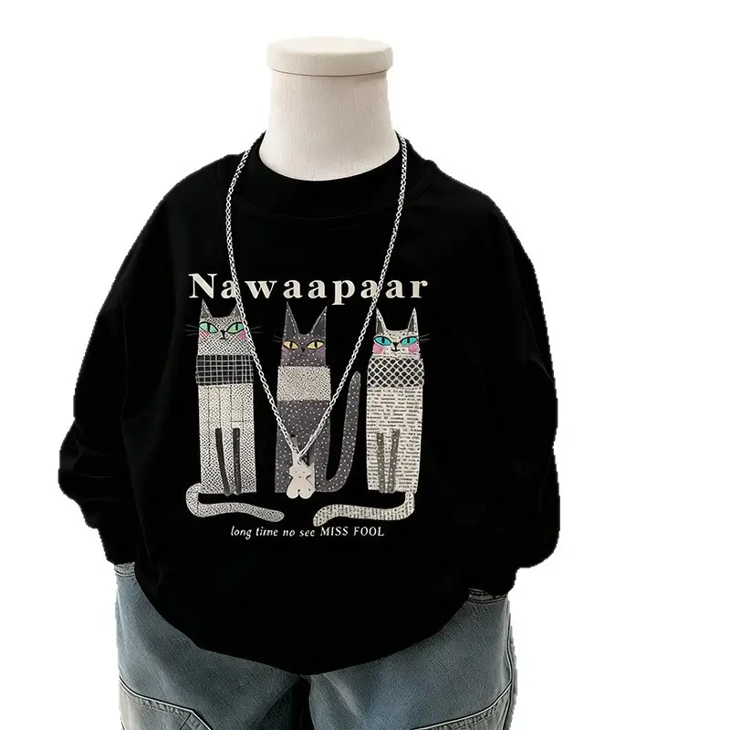 Boys Cotton Long Sleeve T-Shirt White 2025
