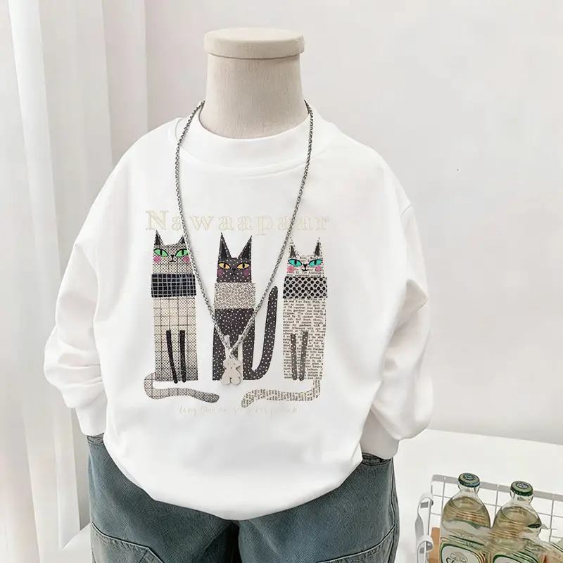 Boys Cotton Long Sleeve T-Shirt White 2025 — feature 3