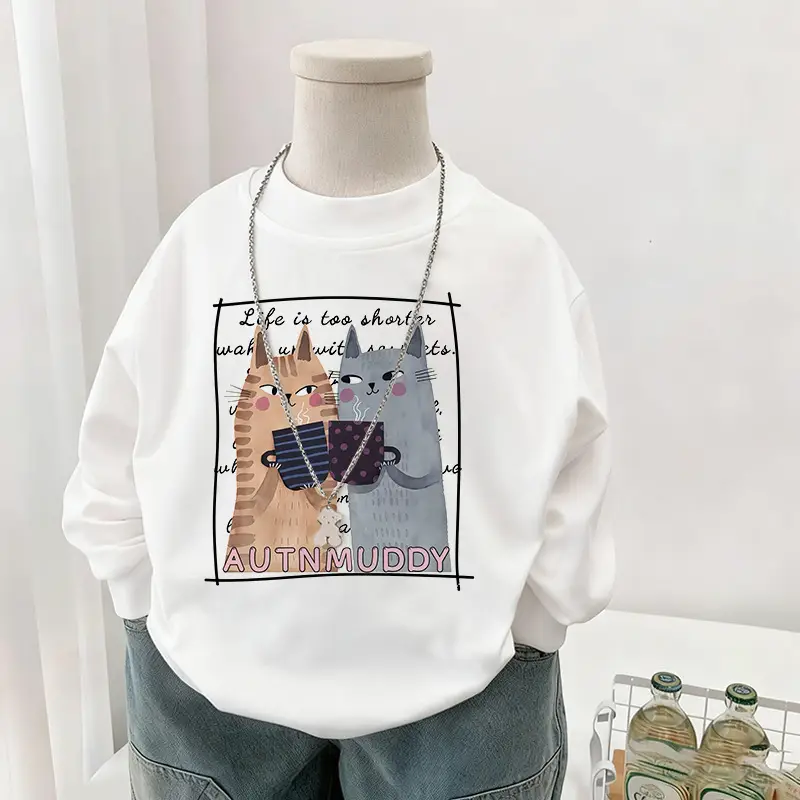Boys Cotton Long Sleeve T-Shirt White 2025 — feature 4