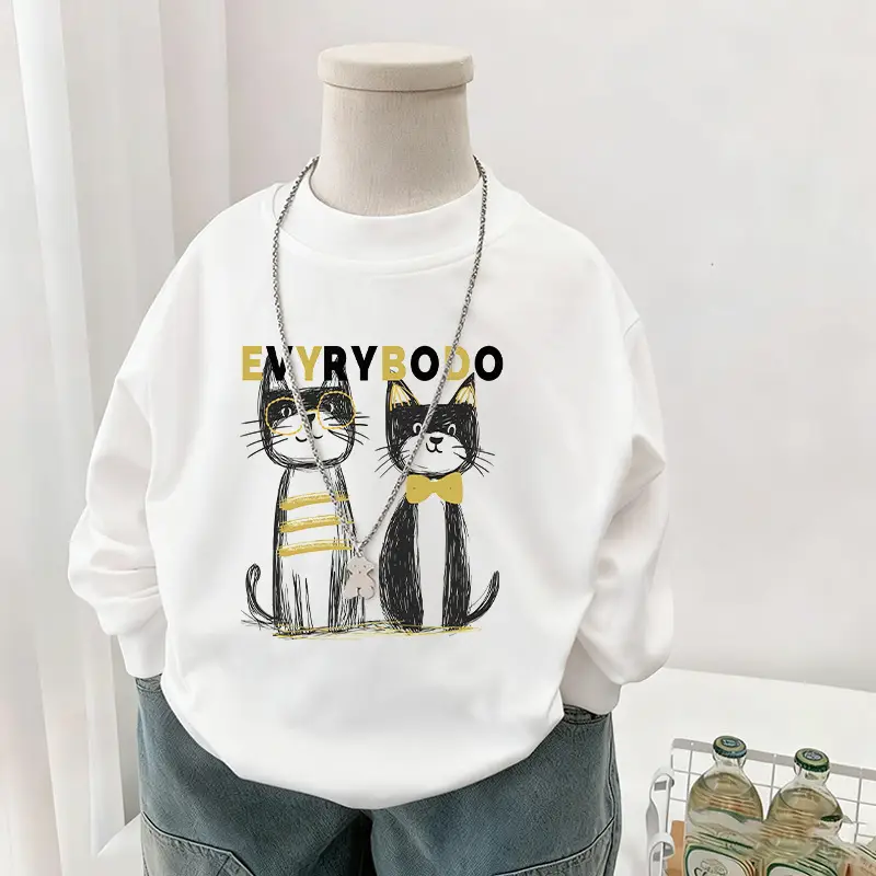 Boys Cotton Long Sleeve T-Shirt White 2025 — feature 5