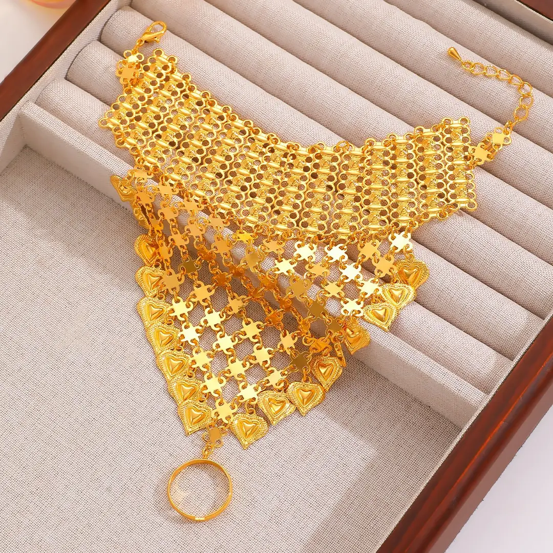 Cross-Border Retro Middle Eastern Ethnic Style Arabic Style Fingerless Bracelet Stage Performance Accessories for Women — feature 18