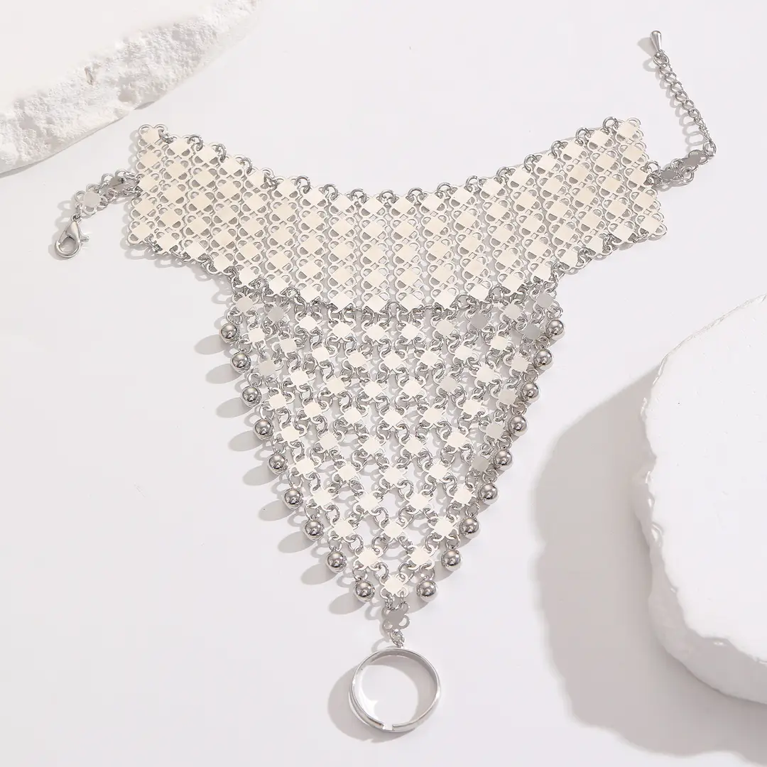 Cross-Border Retro Middle Eastern Ethnic Style Arabic Style Fingerless Bracelet Stage Performance Accessories for Women — feature 25