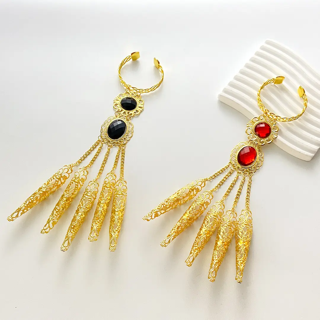 Cross-Border Retro Middle Eastern Ethnic Style Arabic Style Fingerless Bracelet Stage Performance Accessories for Women — feature 26