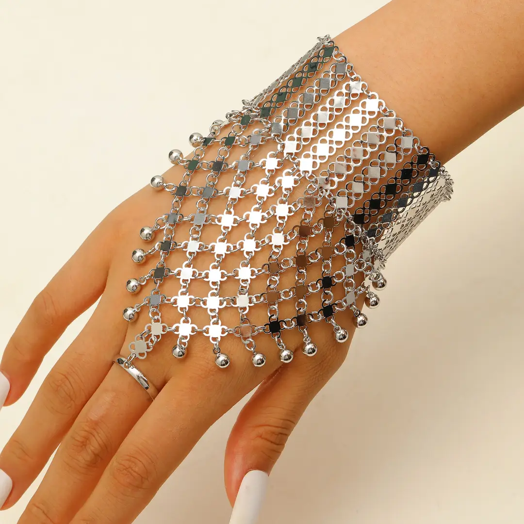 Cross-Border Retro Middle Eastern Ethnic Style Arabic Style Fingerless Bracelet Stage Performance Accessories for Women