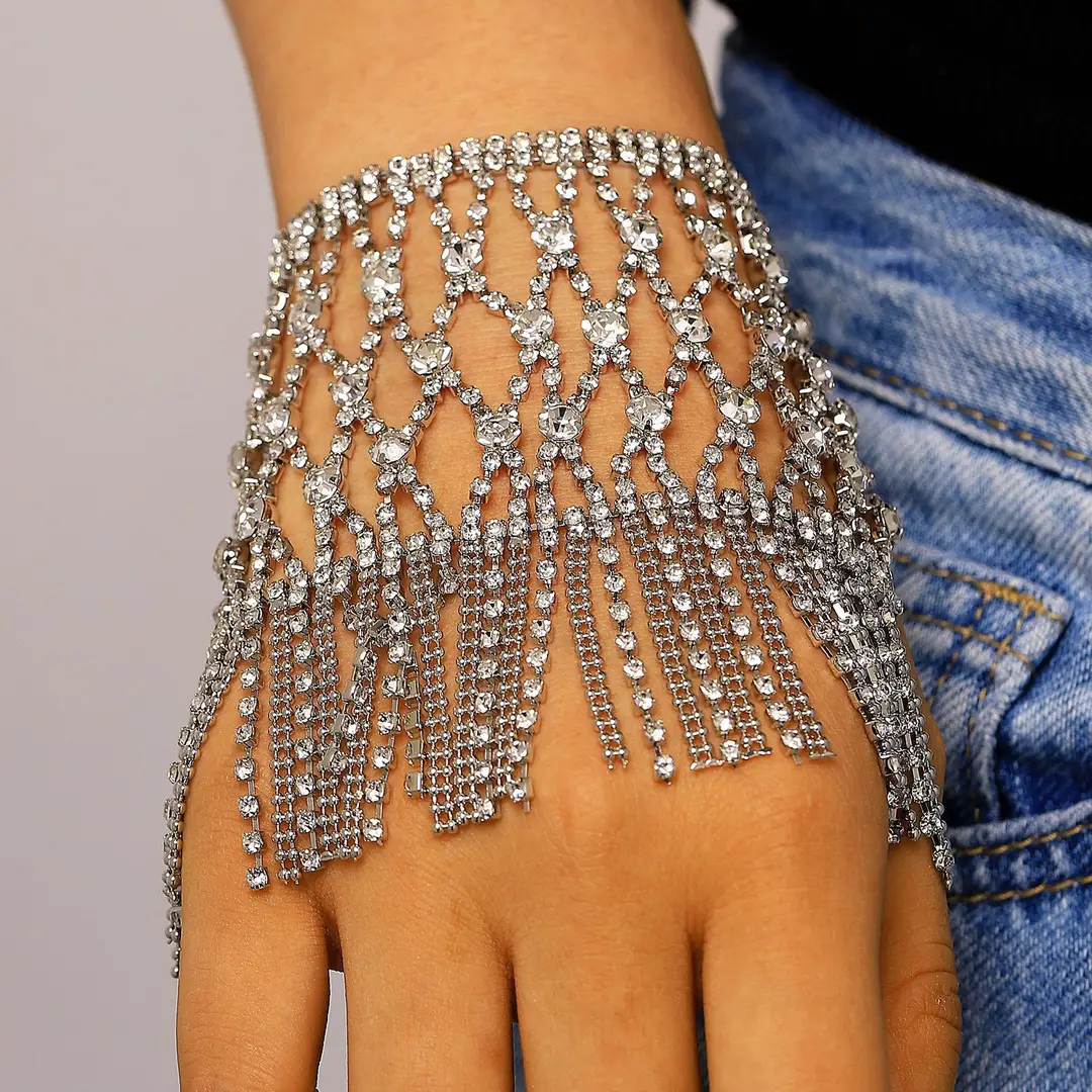 Cross-Border Retro Middle Eastern Ethnic Style Arabic Style Fingerless Bracelet Stage Performance Accessories for Women