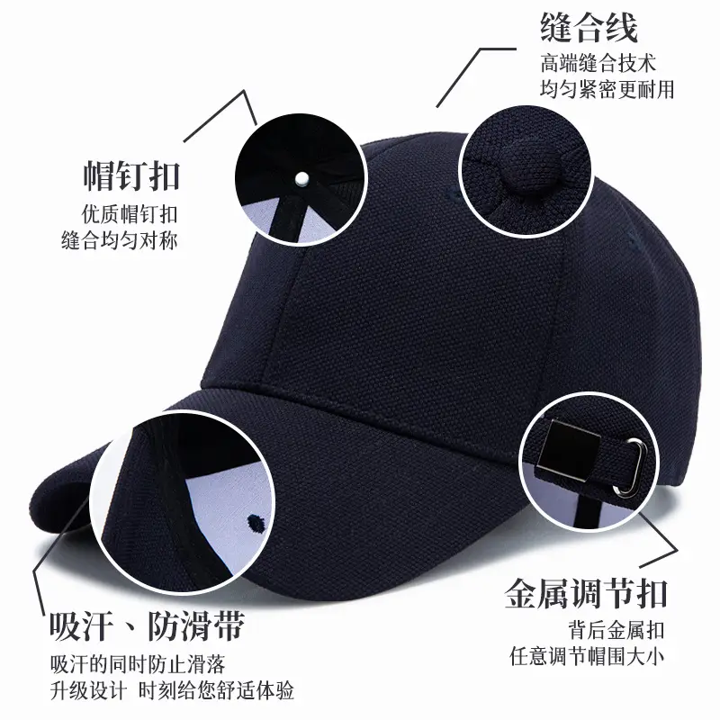 Black High-End Baseball Cap with Logo Print - Image 27