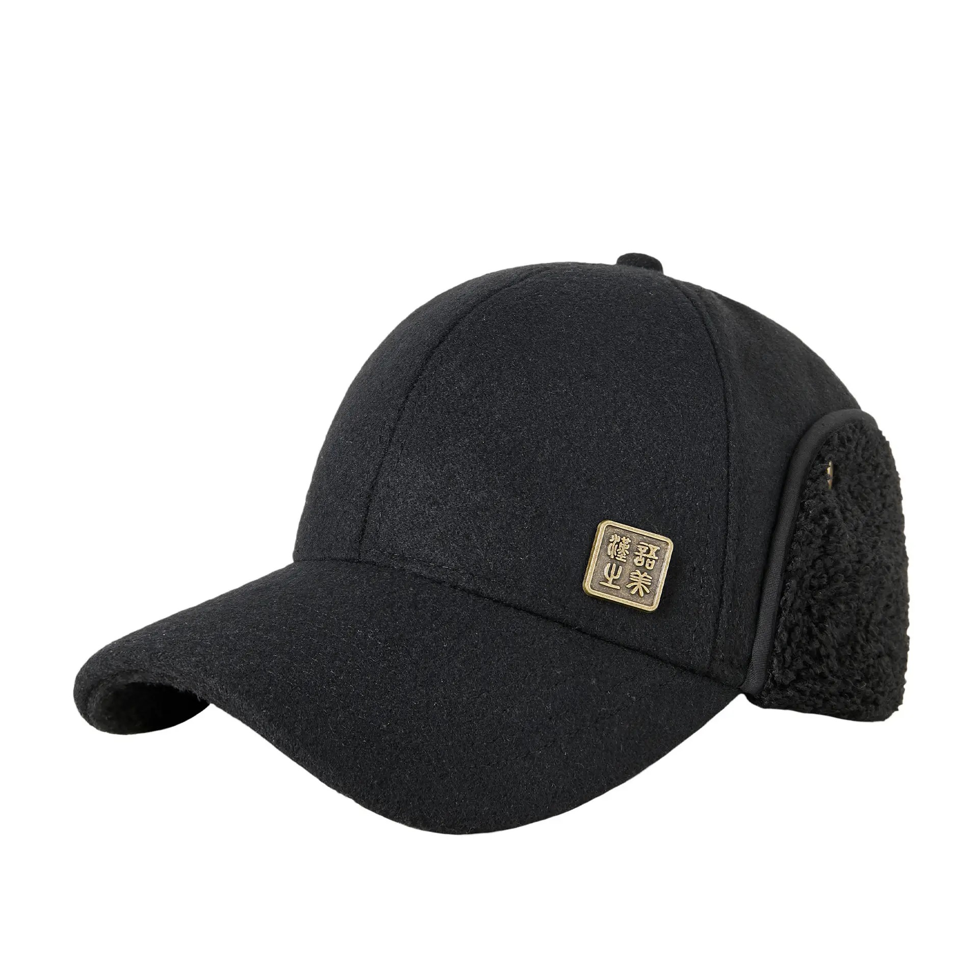 Winter Wool Cap Black Men Women Baseball Style
