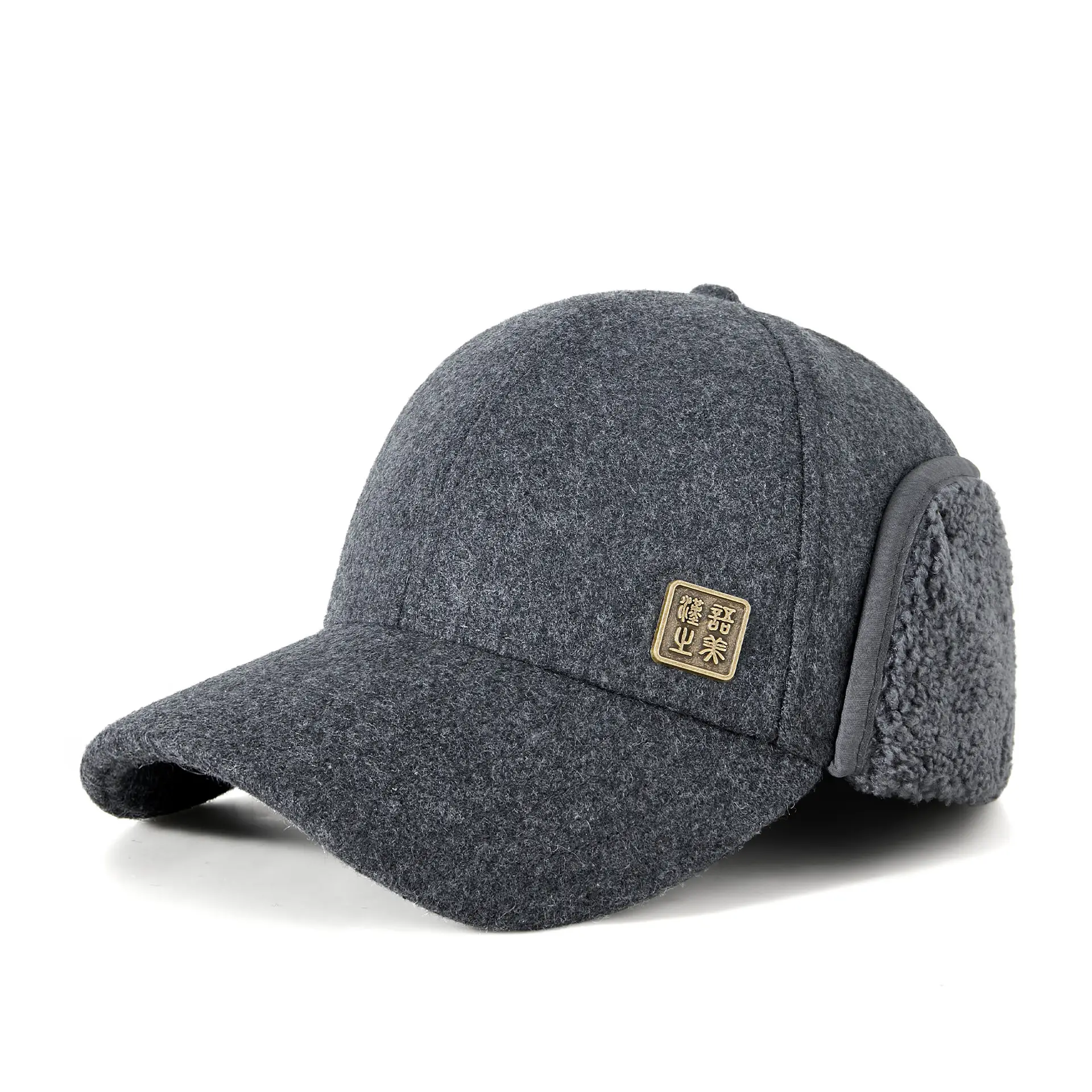 Winter Wool Cap Black Men Women Baseball Style