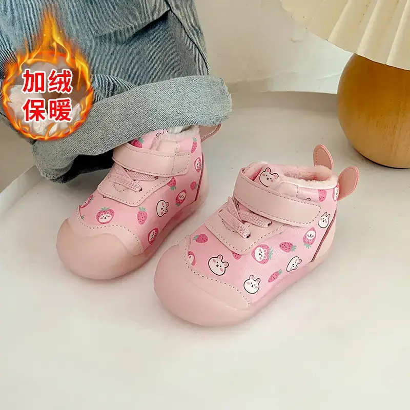 Floral Baby Shoes Pink White Soft Sole 2025 - Image 2