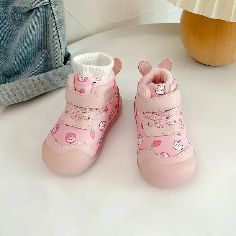 Floral Baby Shoes Pink White Soft Sole 2025 - Image 4