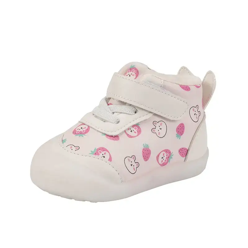 Floral Baby Shoes Pink White Soft Sole 2025 - Image 5