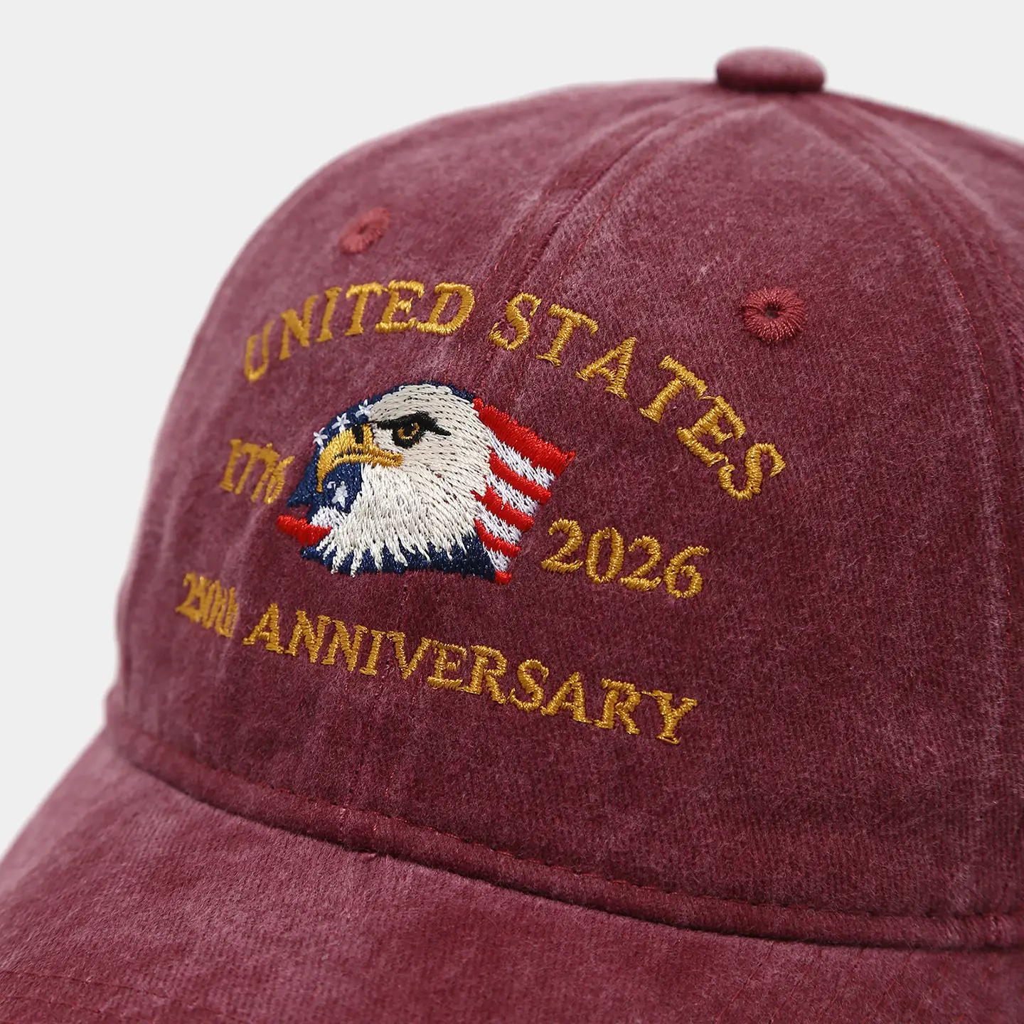 250th Anniversary Embroidered Eagle Cap for Men — feature 12