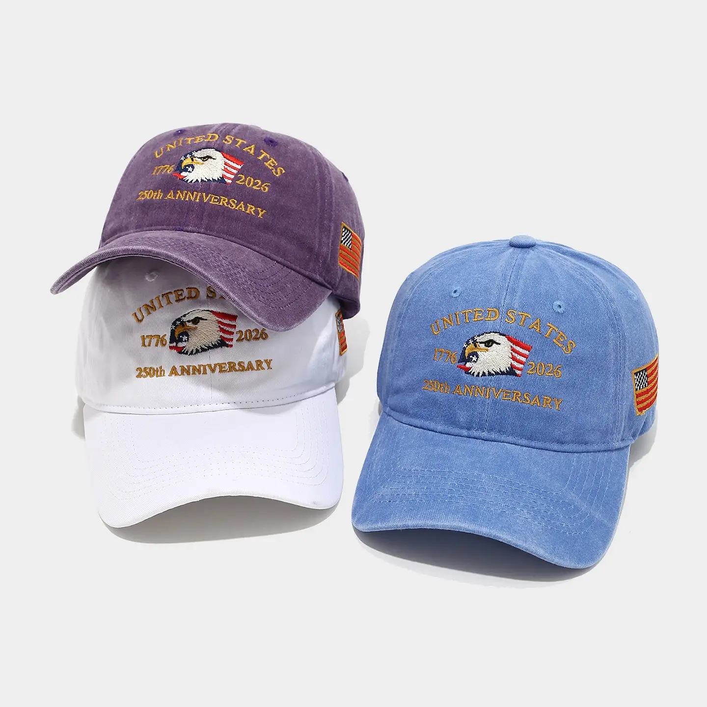 250th Anniversary Embroidered Eagle Cap for Men — feature 2