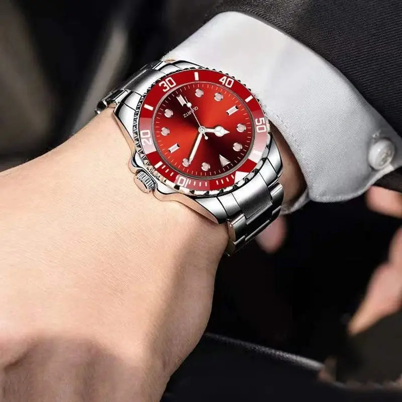 Cross-Border Men's Watch Men's Quartz Watch Steel Belt Douyin Live Broadcast New Watch Manufacturer Dropshipping - Image 6