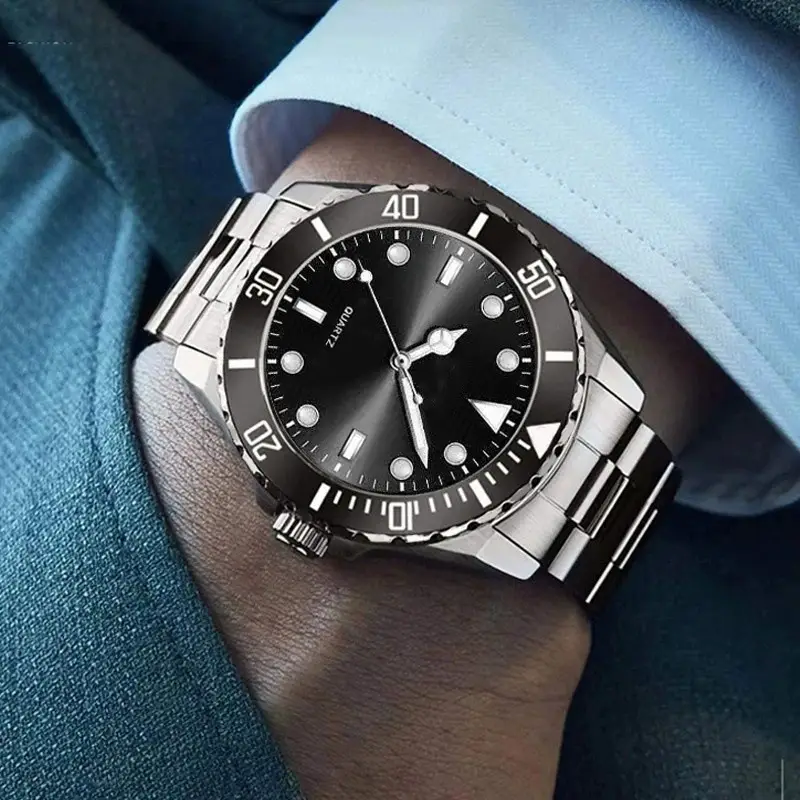 Cross-Border Men's Watch Men's Quartz Watch Steel Belt Douyin Live Broadcast New Watch Manufacturer Dropshipping - Image 4