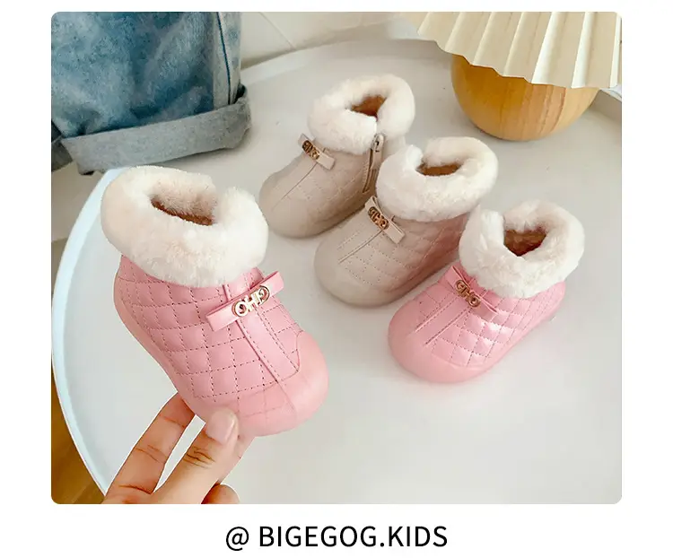 Velvet Baby Snow Boots Warm Winter Toddler Shoes — feature 10