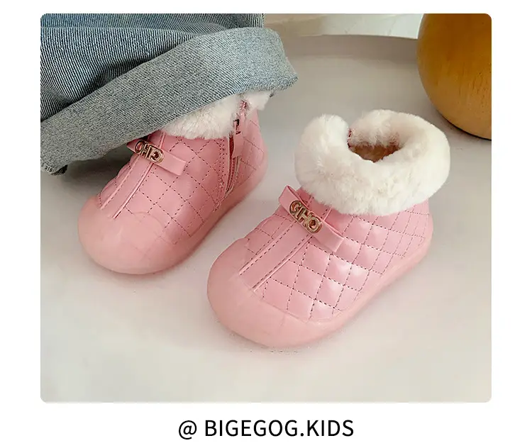 Velvet Baby Snow Boots Warm Winter Toddler Shoes — feature 24