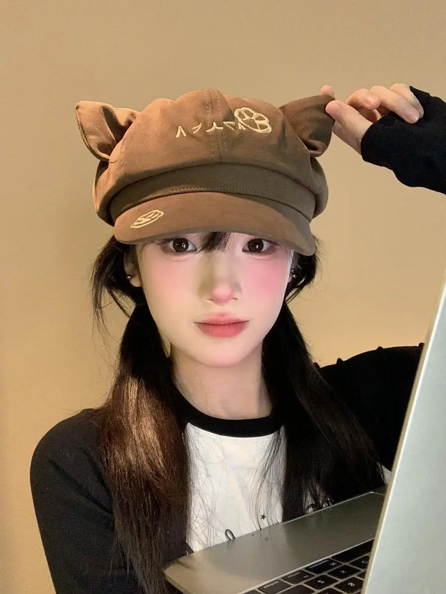 Black Cat Ear Cap for Women Anime Y2K Subculture — feature 8