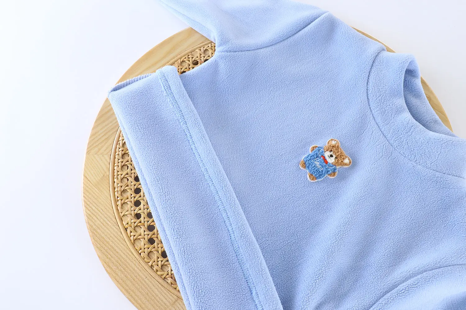 Blue Fleece Lined Warm T-Shirt for Boys Girls — feature 14