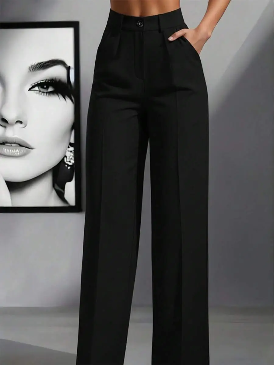 2025 Women High-Waisted Brown Pants Casual Fit - Image 7