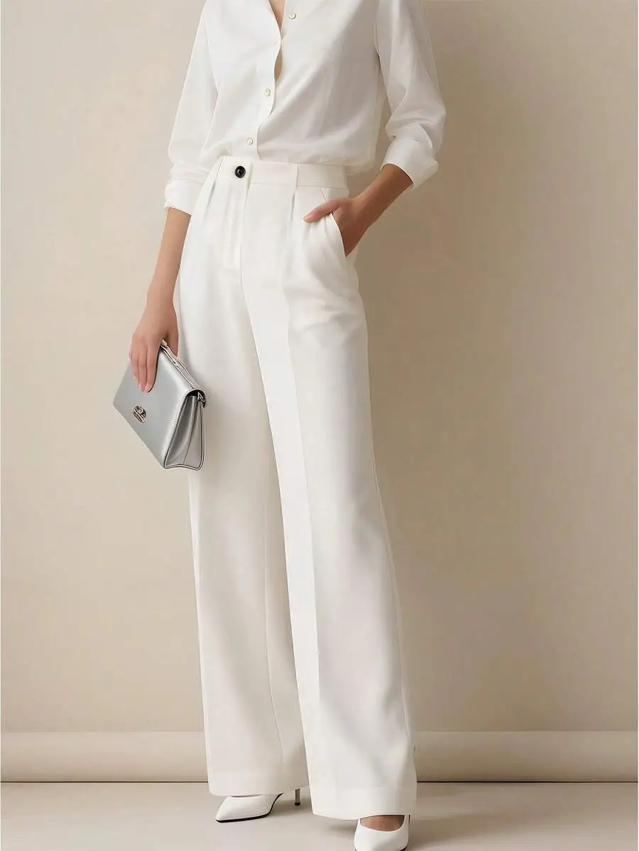 2025 Women High-Waisted Brown Pants Casual Fit — feature 12