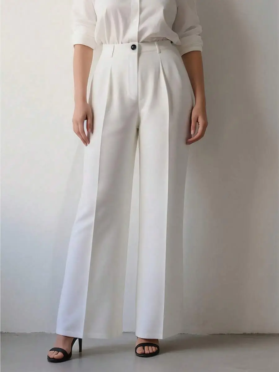 2025 Women High-Waisted Brown Pants Casual Fit — feature 14