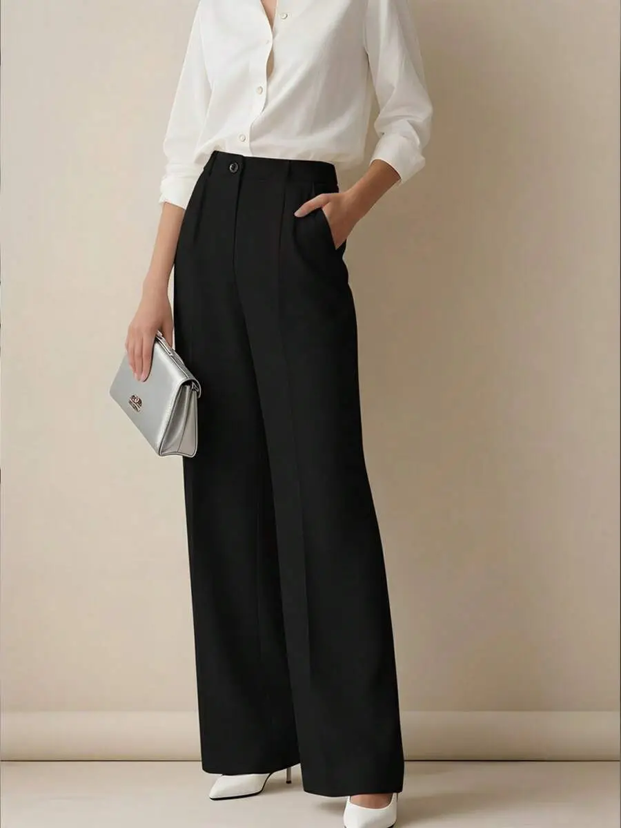 2025 Women High-Waisted Brown Pants Casual Fit — feature 18