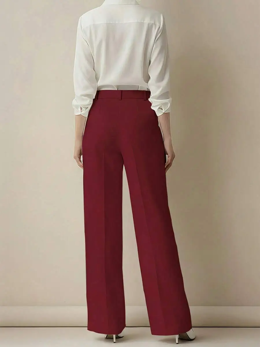 2025 Women High-Waisted Brown Pants Casual Fit — feature 31