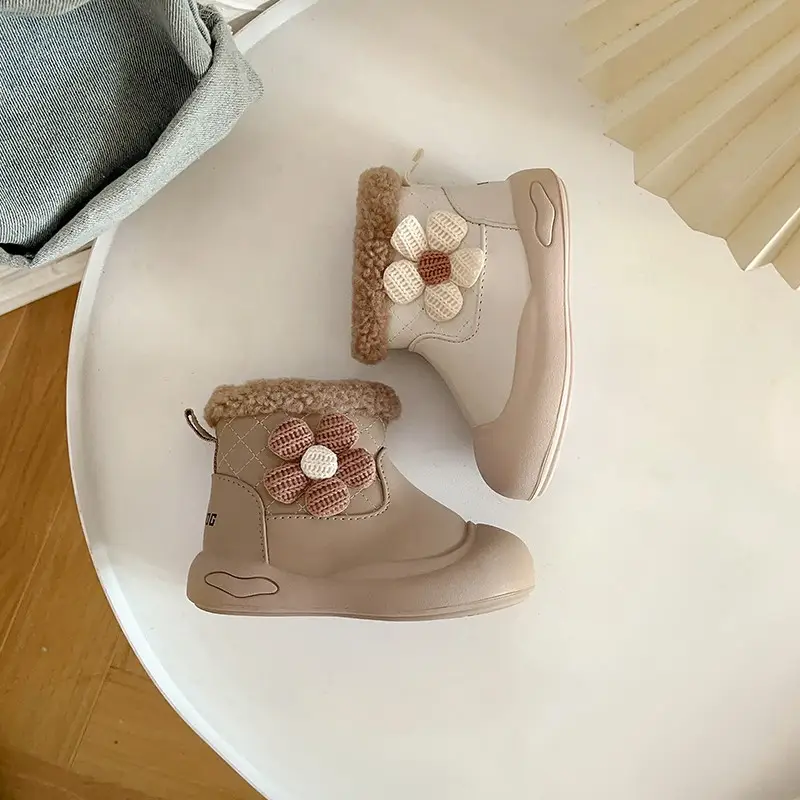 Winter Toddler Boots Velvet Soft Sole Snow Boots - Image 4