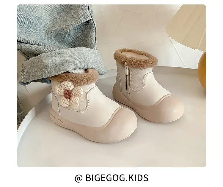 Winter Toddler Boots Velvet Soft Sole Snow Boots — feature 1