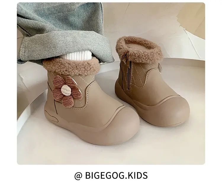 Winter Toddler Boots Velvet Soft Sole Snow Boots — feature 15