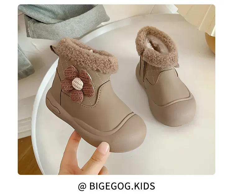 Winter Toddler Boots Velvet Soft Sole Snow Boots — feature 3